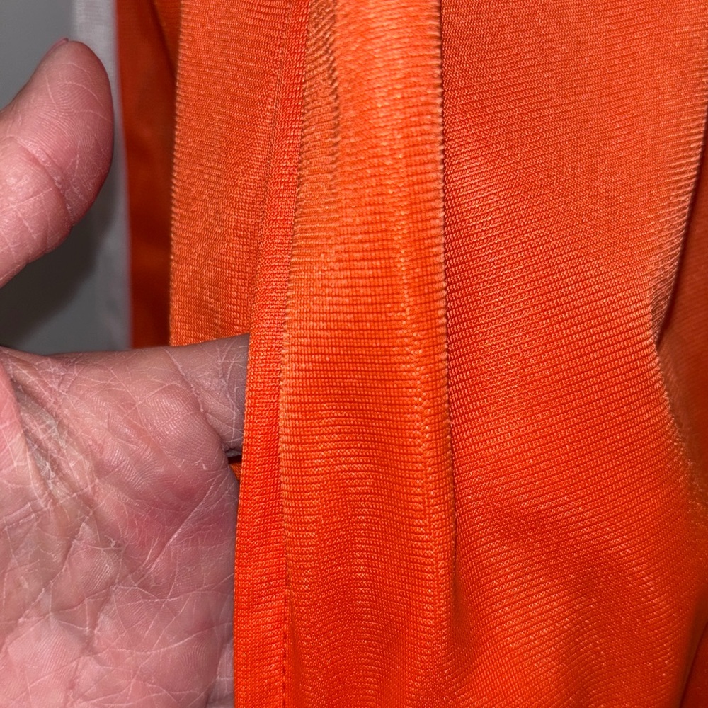 Track Suit 🍊 Orange w/White side stripes. UNISEX Sz.large NWOT - Picture 5 of 12